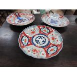 3 Imari plates