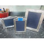 3 various hallmarked silver picture frames