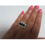 18ct white gold sapphire and diamond ring