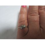 18ct gold diamond twist 3 stone ring