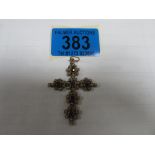 Believed to be 15ct gold and Garnet Victorian cross