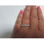 18ct white gold diamond 5 stone ring