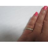 18ct gold diamond set 1/2 eternity ring