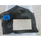 Piece of bilge section from HMS Renown, damaged during collision with HMS Hood January 23rd 1935 -