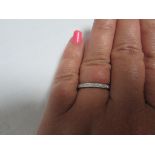 Platinum and diamond 0.40pts 1/2 eternity ring