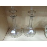 Pair of Victorian sherry decanters