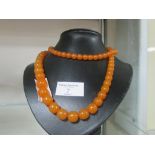 Amber coloured necklace