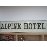 Large Alpine Hotel illuminated sign