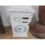 Large shabby chic calendar clock