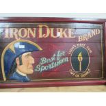 'Iron Duke' wooden advertising sign