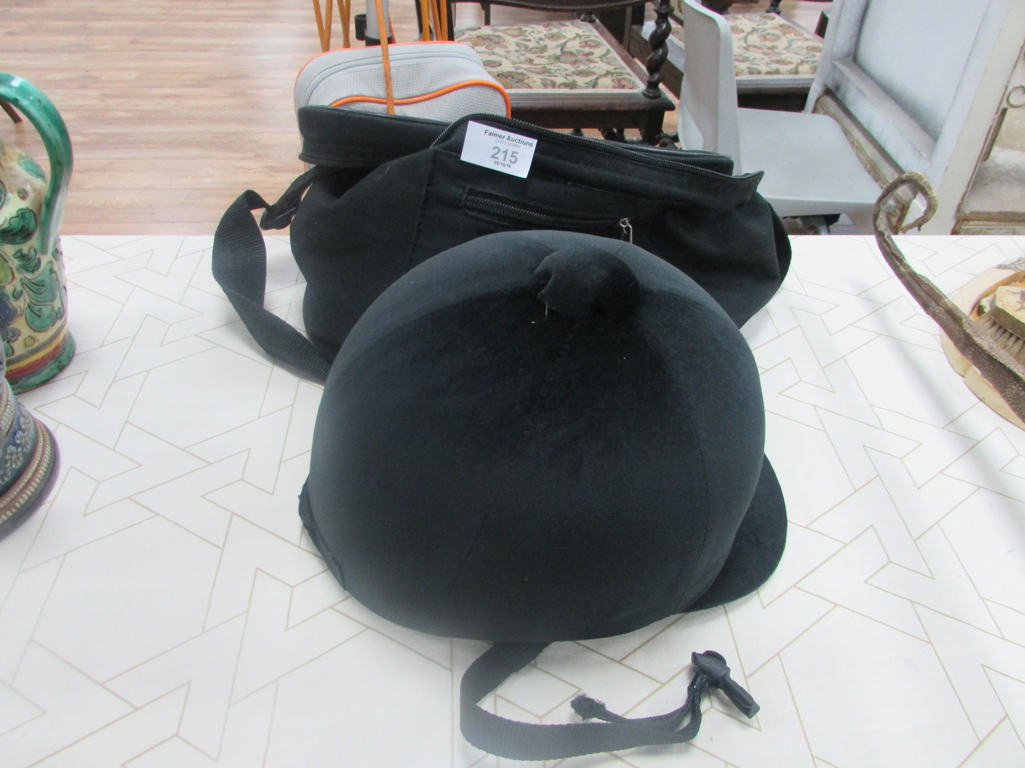 Riding hat in bag