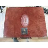 Vintage Cartier leather and suede briefcase