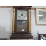 American wall clock with columns