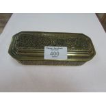 Georgian brass tobacco box