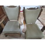 Two Oak framed chairs