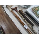 Shepherds crook / walking cane and horn club