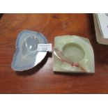 Two Onyx ashtrays