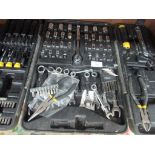 Electric drill and tool set cased