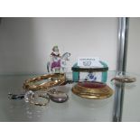 6 items of jewellery / trinket pot / figure