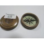 Brass Stanley pocket compass