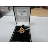 18ct gold military brooch 3.69g