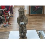 Carved wood statue