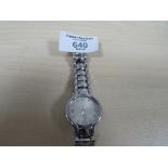 Stainless steel 'Ebell' ladies diamond dot dial watch