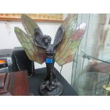 Tiffany style fairy lamp approx 33" high