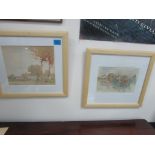 Pair of framed water colours signhed 'Matt Ainslie'