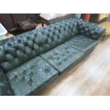 Leather 3 seater Chesterfield