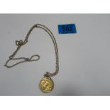 1/2 sovereign and gold chain