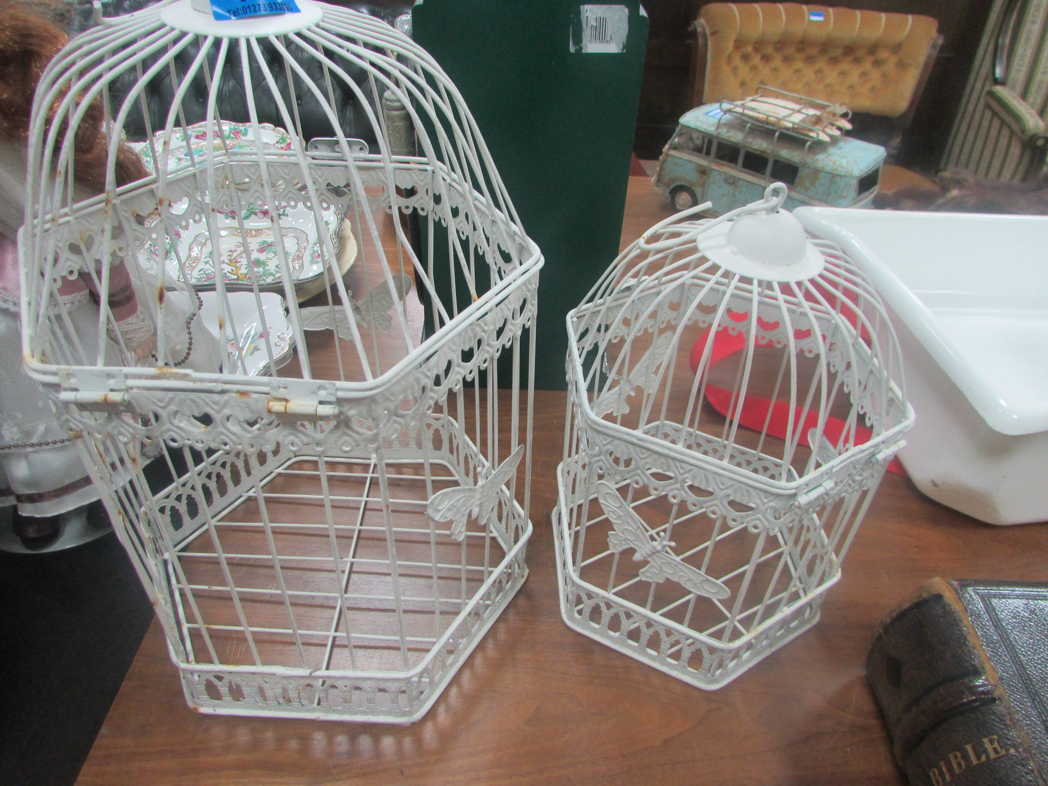 2 six sided birdcages