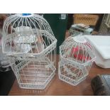 2 six sided birdcages