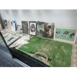 WW1 lace postcards etc