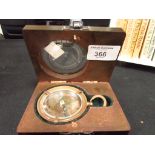 Antique brass captains ship boxed compass