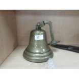 Large brass hanging ships bell