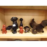 x 8 various Daschund dog figures