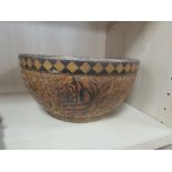 Italian P.O.W. carved bowl