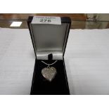 925 Silver heart locket and chain