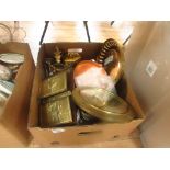 Box of brassware