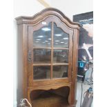 Oak corner cabinet