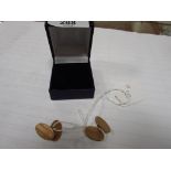 Pair 9ct gold gents cufflinks