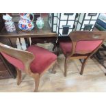 x 4 Mahogany Victorian dining chairs