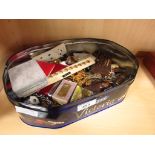 Tin of good quality costume jewellery