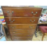 Mahogany 6 drawer chest