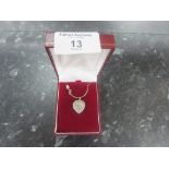 925 Silver heart locket and chain