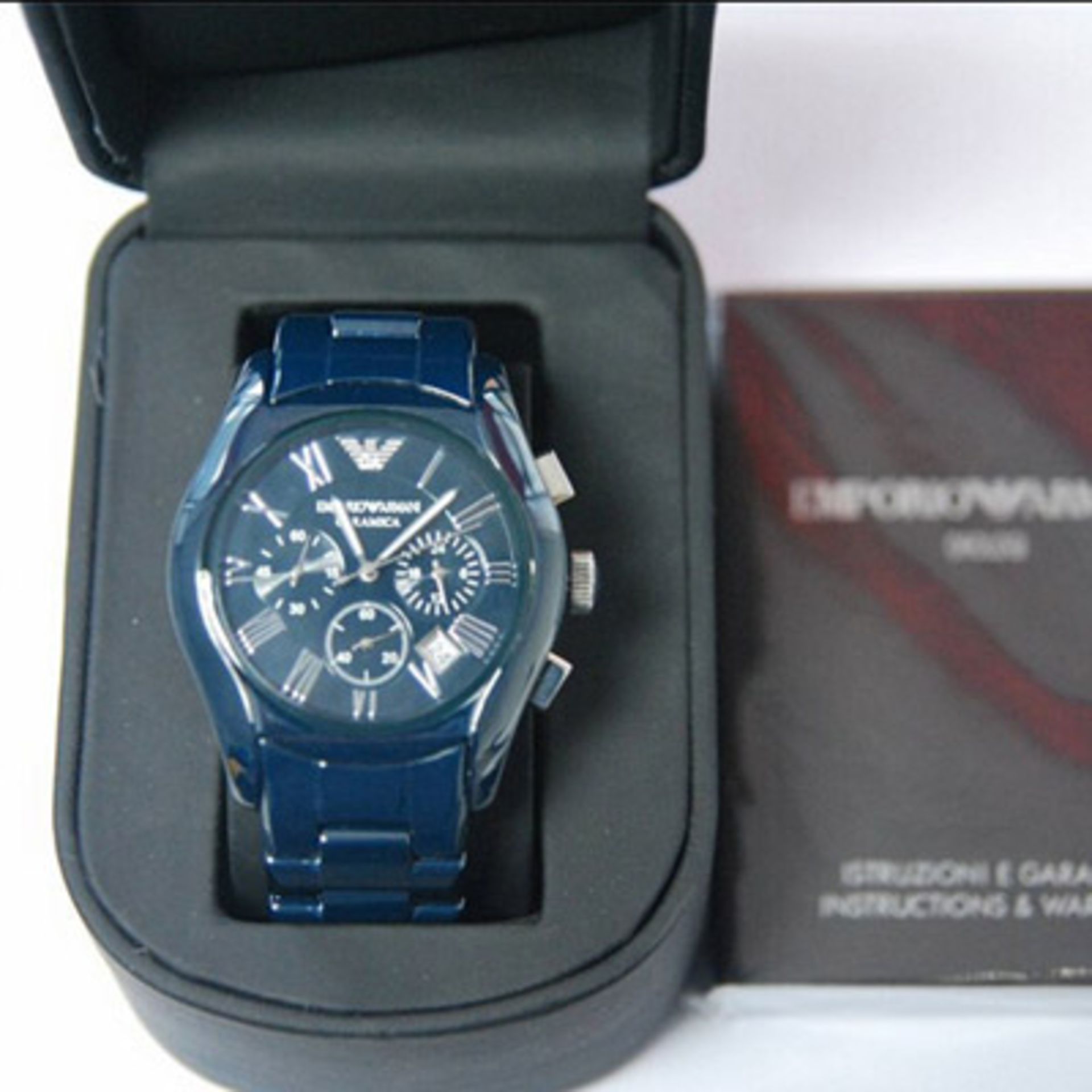 TOTAL RRP £399 Emporio Armani Ceramica Wrist Watch model number AR1469 - Image 3 of 4