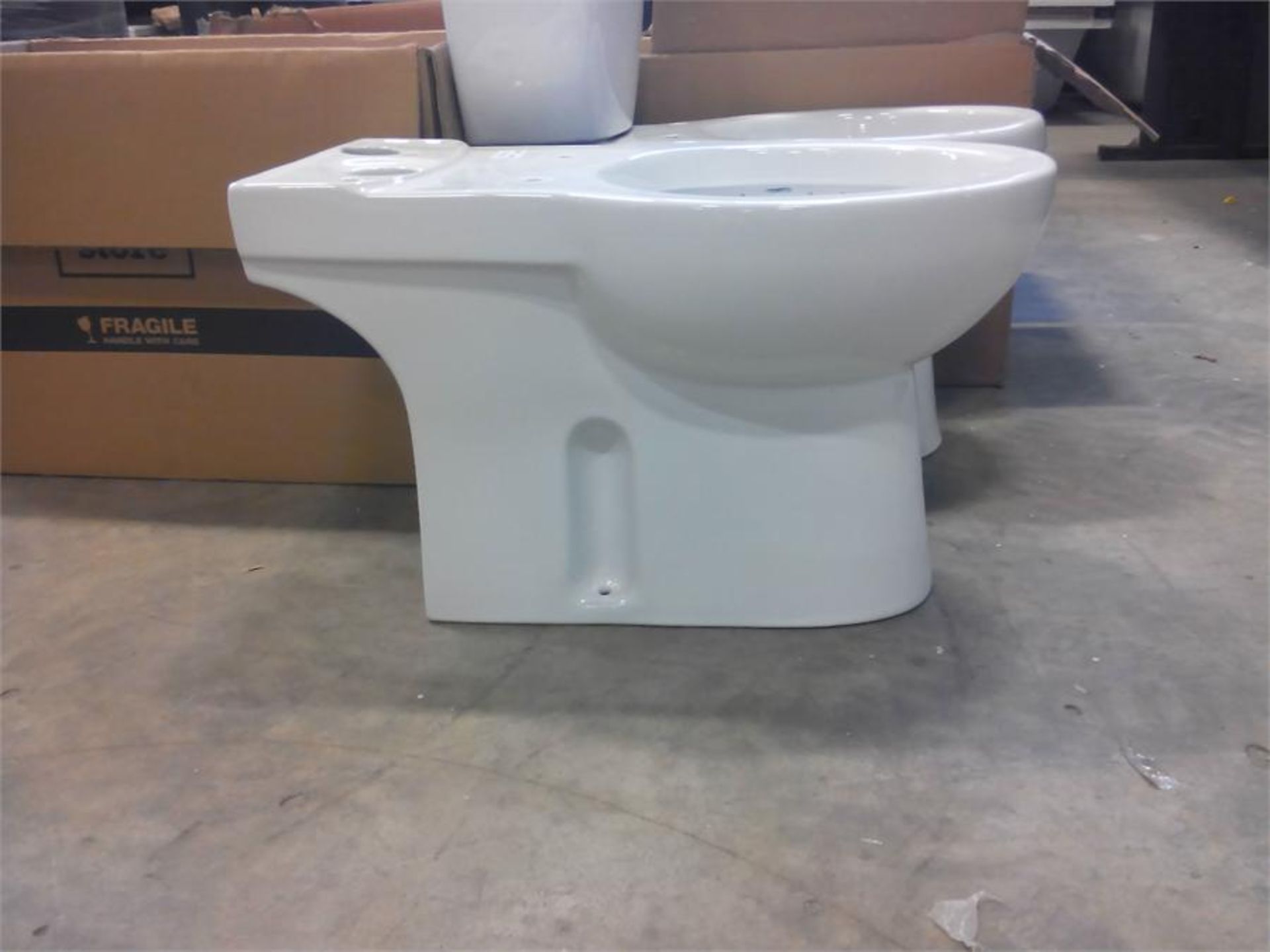 Closed Couple Pan Toilet Gloss White - TOILET ONLY - Image 2 of 2