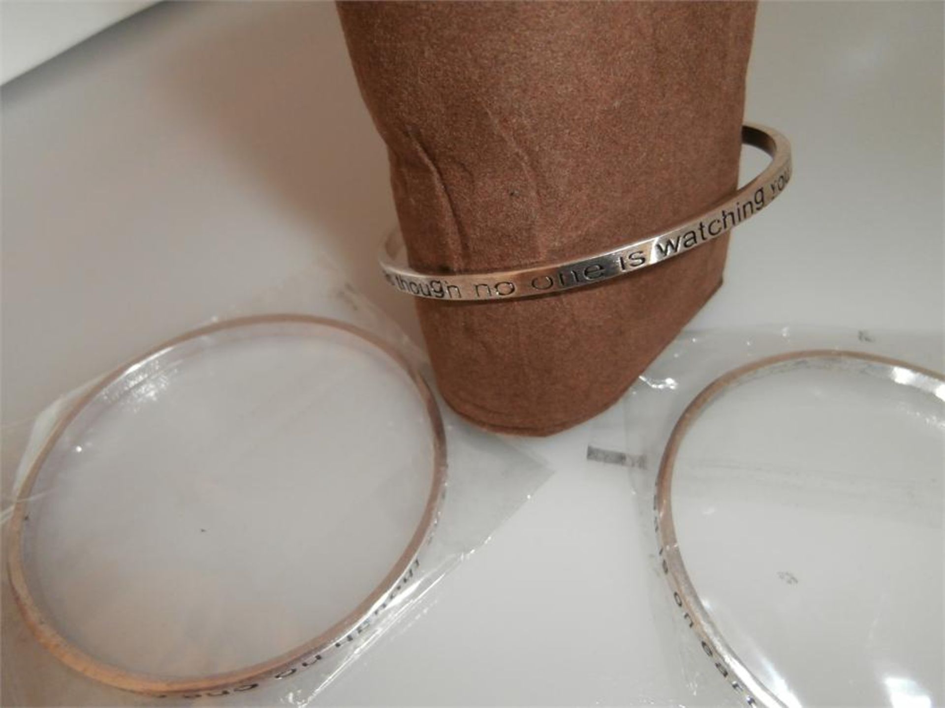 NEW. Set of Live, Sing and Dance Silver Coloured BANGLES