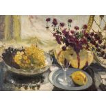 Constantin Isachie-Popescu1888 Pascani - 1967 Bukarest Stillleben mit Früchten und Blumen. Öl auf